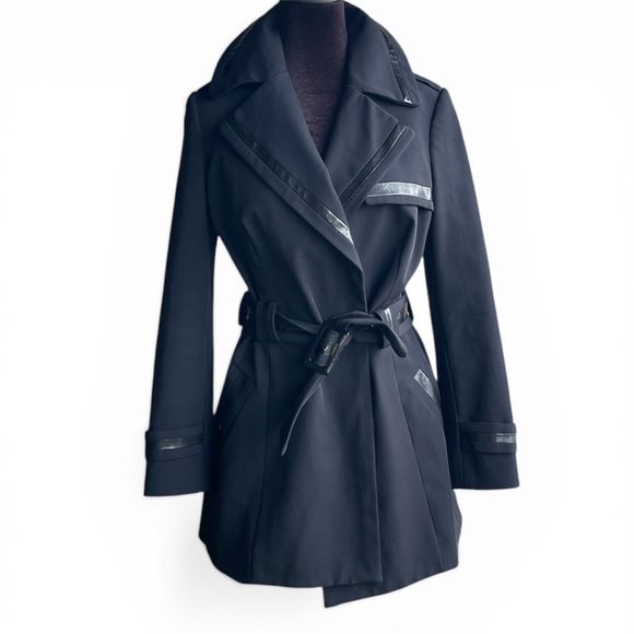 Carlisle Jackets & Blazers - Carlisle Black Trench Coat with Belted Waist
